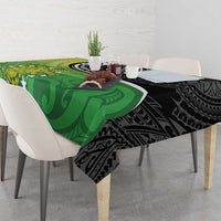 New Zealand Cook Islands Tablecloth Maori Tiki With Circle Stars Turtle - Polynesian Pride
