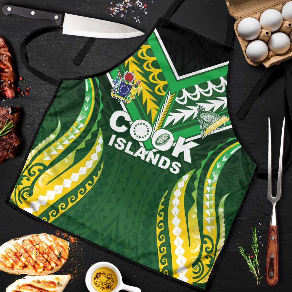 Cook Islands Rugby Apron Unique Style Green Version - Polynesian Pride