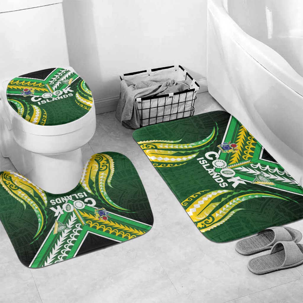 Cook Islands Rugby Bathroom Set Unique Style Green Version - Polynesian Pride