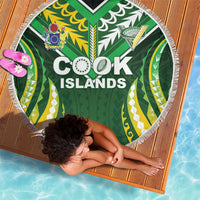 Cook Islands Rugby Beach Blanket Unique Style Green Version - Polynesian Pride