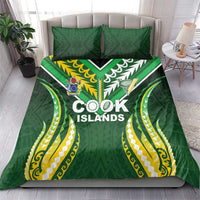 Cook Islands Rugby Bedding Set Unique Style Green Version - Polynesian Pride