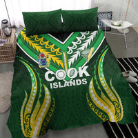 Cook Islands Rugby Bedding Set Unique Style Green Version - Polynesian Pride