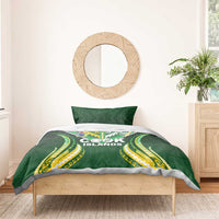 Cook Islands Rugby Bedding Set Unique Style Green Version - Polynesian Pride