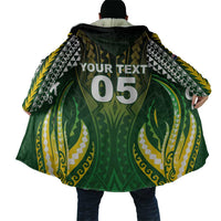 Custom Cook Islands Rugby Cloak Unique Style Green Version - Polynesian Pride
