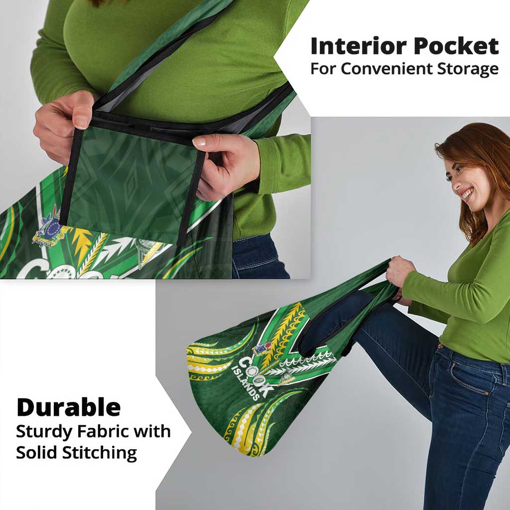 Cook Islands Rugby Grocery Bag Unique Style Green Version - Polynesian Pride
