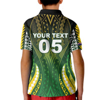 Custom Cook Islands Rugby Kid Polo Shirt Unique Style Green Version - Polynesian Pride