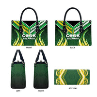 Cook Islands Rugby Leather Bag Unique Style Green Version - Polynesian Pride