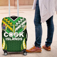 Cook Islands Rugby Luggage Cover Unique Style Green Version - Polynesian Pride
