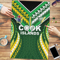 Cook Islands Rugby Puzzle Unique Style Green Version - Polynesian Pride