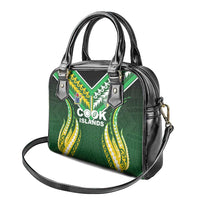 Cook Islands Rugby Shoulder Handbag Unique Style Green Version - Polynesian Pride