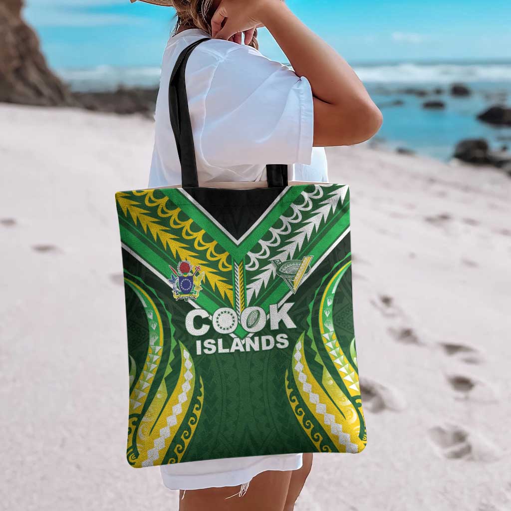 Cook Islands Rugby Tote Bag Unique Style Green Version - Polynesian Pride
