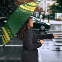 Cook Islands Rugby Umbrella Unique Style Green Version - Polynesian Pride