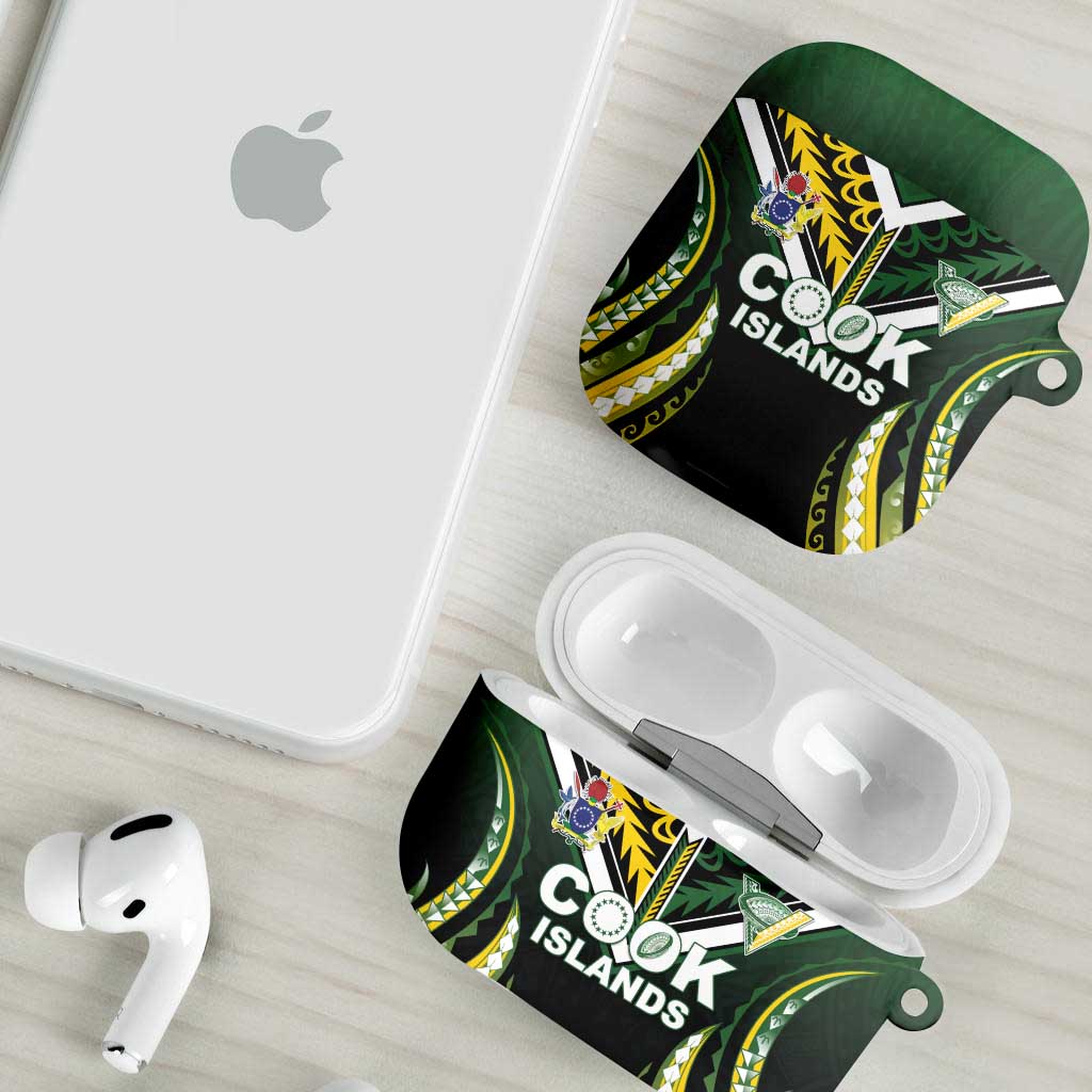 Cook Islands Rugby AirPods Case Unique Style Black Version - Polynesian Pride