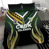 Cook Islands Rugby Bedding Set Unique Style Black Version - Polynesian Pride