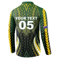 Custom Cook Islands Rugby Button Sweatshirt Unique Style Black Version - Polynesian Pride