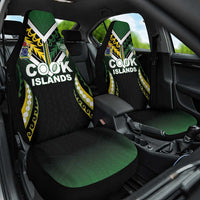 Cook Islands Rugby Car Seat Cover Unique Style Black Version - Polynesian Pride