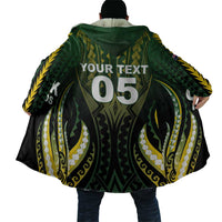 Custom Cook Islands Rugby Cloak Unique Style Black Version - Polynesian Pride