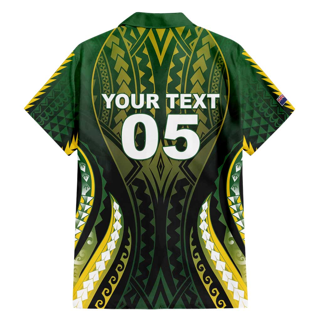 Custom Cook Islands Rugby Family Matching Long Sleeve Bodycon Dress and Hawaiian Shirt Unique Style Black Version - Polynesian Pride