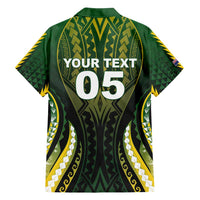 Custom Cook Islands Rugby Family Matching Tank Maxi Dress and Hawaiian Shirt Unique Style Black Version - Polynesian Pride