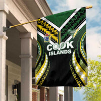 Cook Islands Rugby Garden Flag Unique Style Black Version - Polynesian Pride