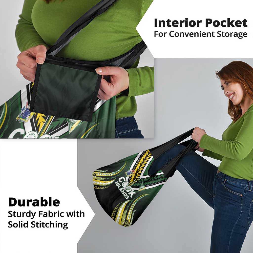 Cook Islands Rugby Grocery Bag Unique Style Black Version - Polynesian Pride