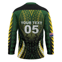 Custom Cook Islands Rugby Hockey Jersey Unique Style Black Version - Polynesian Pride