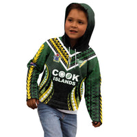 Custom Cook Islands Rugby Kid Hoodie Unique Style Black Version - Polynesian Pride