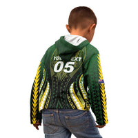 Custom Cook Islands Rugby Kid Hoodie Unique Style Black Version - Polynesian Pride