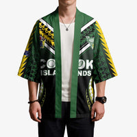 Custom Cook Islands Rugby Kimono Unique Style Black Version - Polynesian Pride