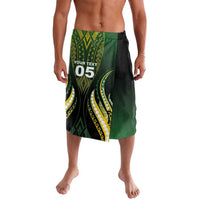 Custom Cook Islands Rugby Lavalava Unique Style Black Version - Polynesian Pride