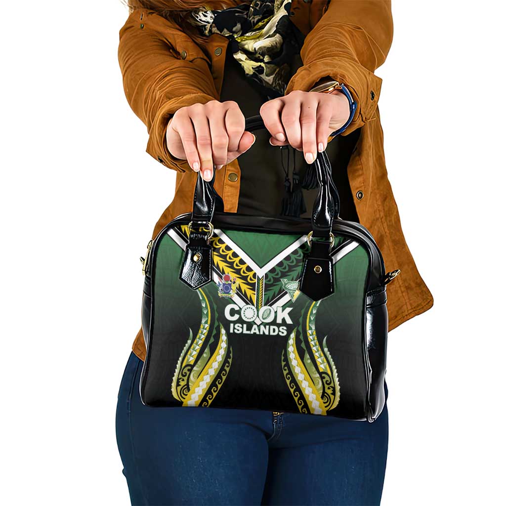 Cook Islands Rugby Shoulder Handbag Unique Style Black Version - Polynesian Pride