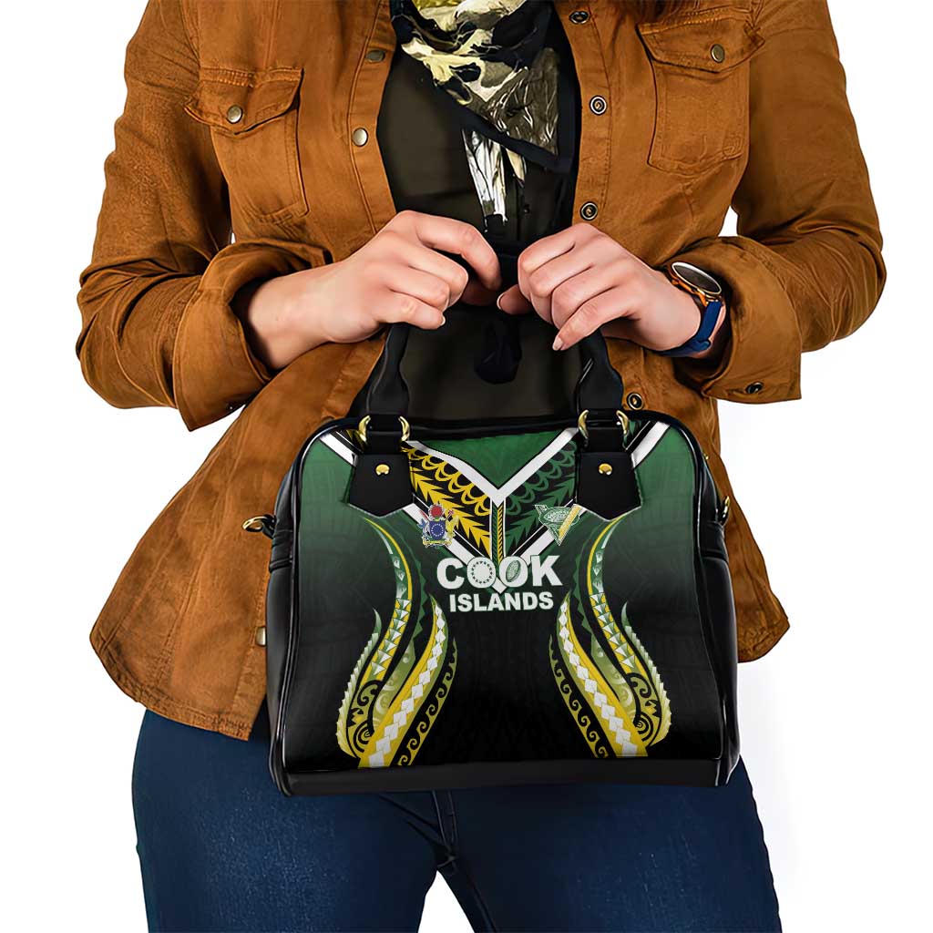 Cook Islands Rugby Shoulder Handbag Unique Style Black Version - Polynesian Pride