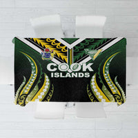 Cook Islands Rugby Tablecloth Unique Style Black Version - Polynesian Pride
