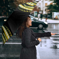 Cook Islands Rugby Umbrella Unique Style Black Version - Polynesian Pride