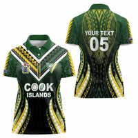 Custom Cook Islands Rugby Women Polo Shirt Unique Style Black Version - Polynesian Pride