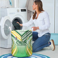 Cook Islands Rugby Laundry Basket Unique Style White Version - Polynesian Pride