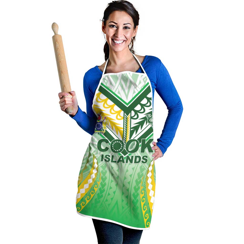 Cook Islands Rugby Apron Unique Style White Version - Polynesian Pride