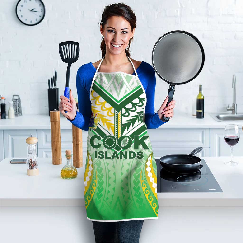 Cook Islands Rugby Apron Unique Style White Version - Polynesian Pride