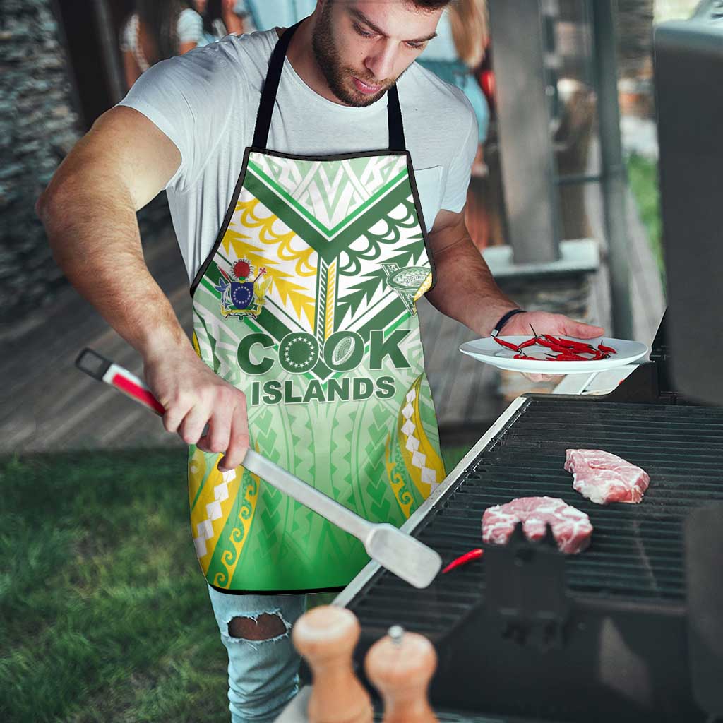 Cook Islands Rugby Apron Unique Style White Version - Polynesian Pride