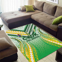Cook Islands Rugby Area Rug Unique Style White Version - Polynesian Pride