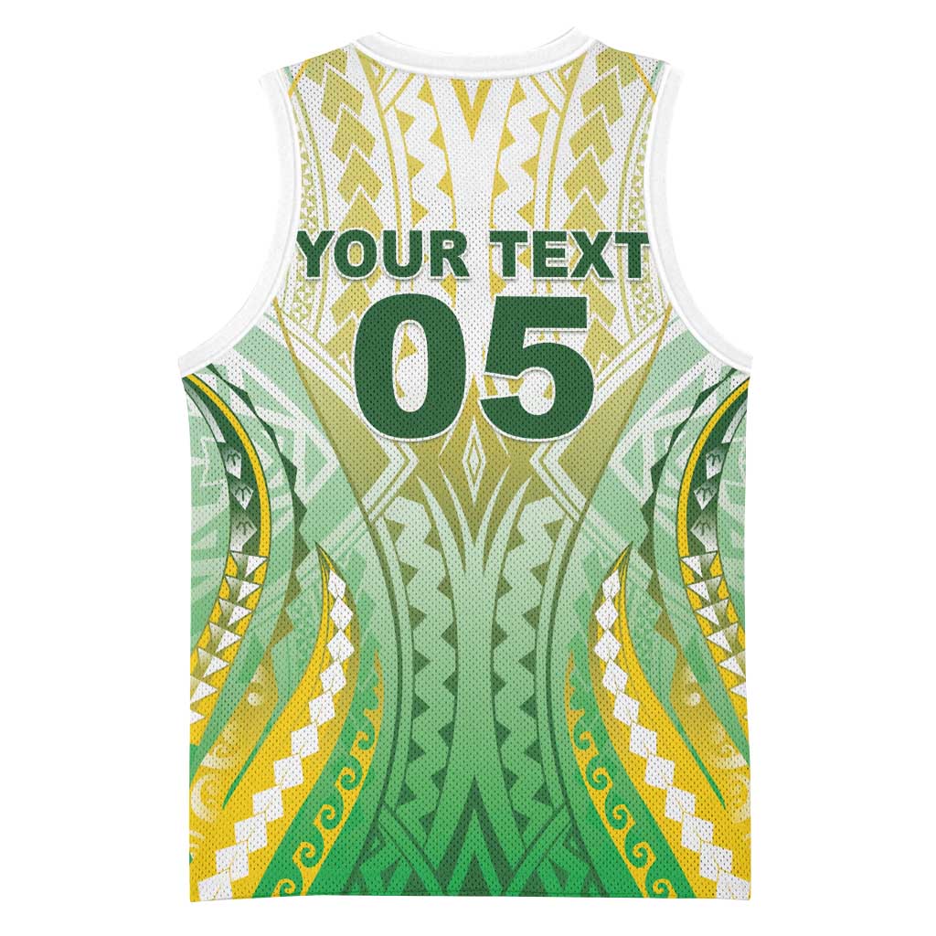 Custom Cook Islands Rugby Basketball Jersey Unique Style White Version - Polynesian Pride