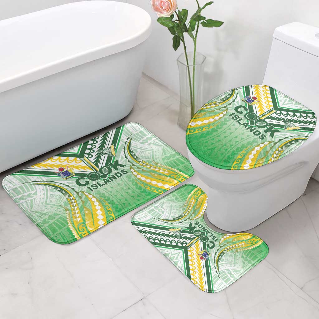 Cook Islands Rugby Bathroom Set Unique Style White Version - Polynesian Pride