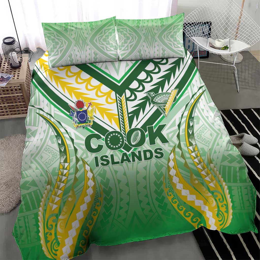 Cook Islands Rugby Bedding Set Unique Style White Version - Polynesian Pride