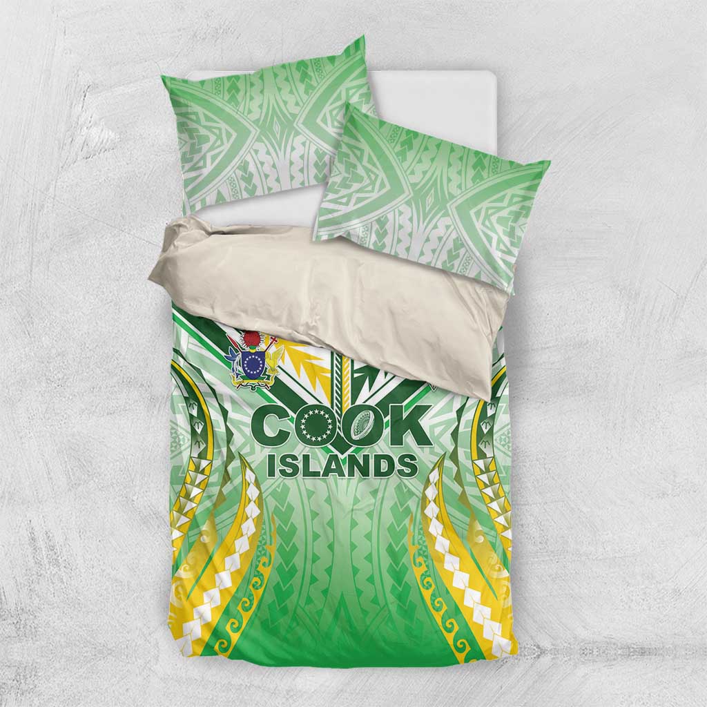 Cook Islands Rugby Bedding Set Unique Style White Version - Polynesian Pride