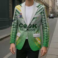 Custom Cook Islands Rugby Blazer Unique Style White Version - Polynesian Pride