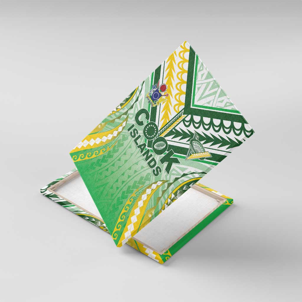 Cook Islands Rugby Canvas Wall Art Unique Style White Version - Polynesian Pride