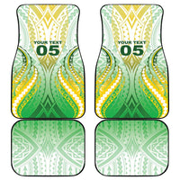 Custom Cook Islands Rugby Car Mats Unique Style White Version - Polynesian Pride