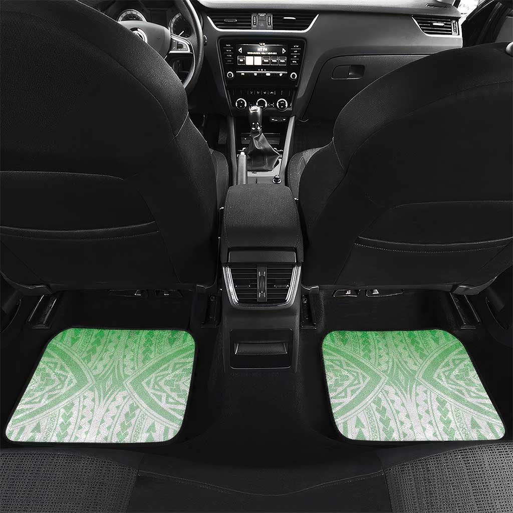 Custom Cook Islands Rugby Car Mats Unique Style White Version - Polynesian Pride