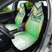 Cook Islands Rugby Car Seat Cover Unique Style White Version - Polynesian Pride