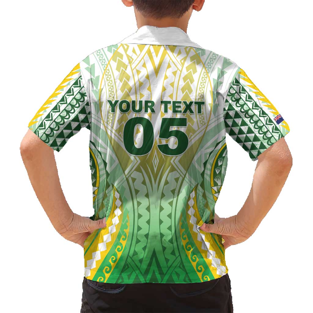 Custom Cook Islands Rugby Family Matching Long Sleeve Bodycon Dress and Hawaiian Shirt Unique Style White Version - Polynesian Pride